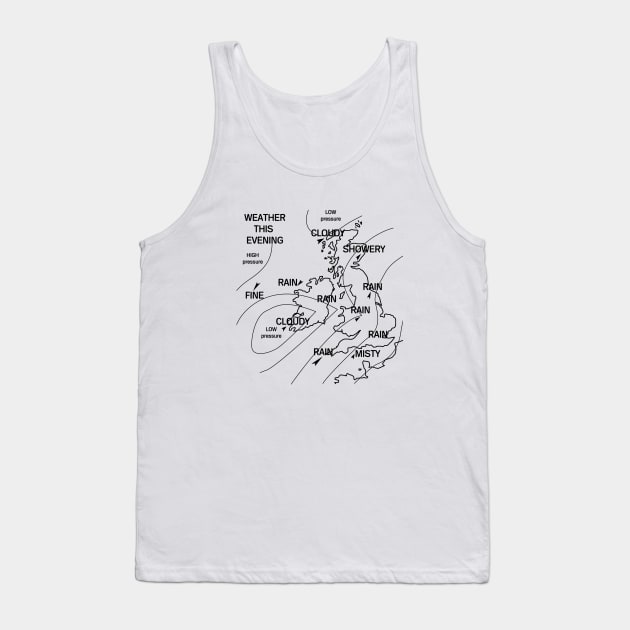 UK Weather Map Tank Top by dumbshirts